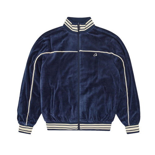 Corteiz CRTZ VVS Uptown Velour Track Jacket 'Navy'