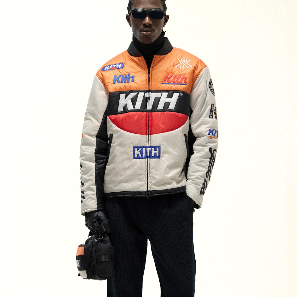Kith Full Zip Brixton Puffed Shirt Jacket 'Sandrift'
