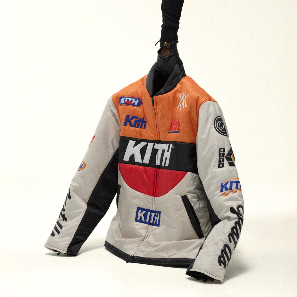 Kith Full Zip Brixton Puffed Shirt Jacket 'Sandrift'