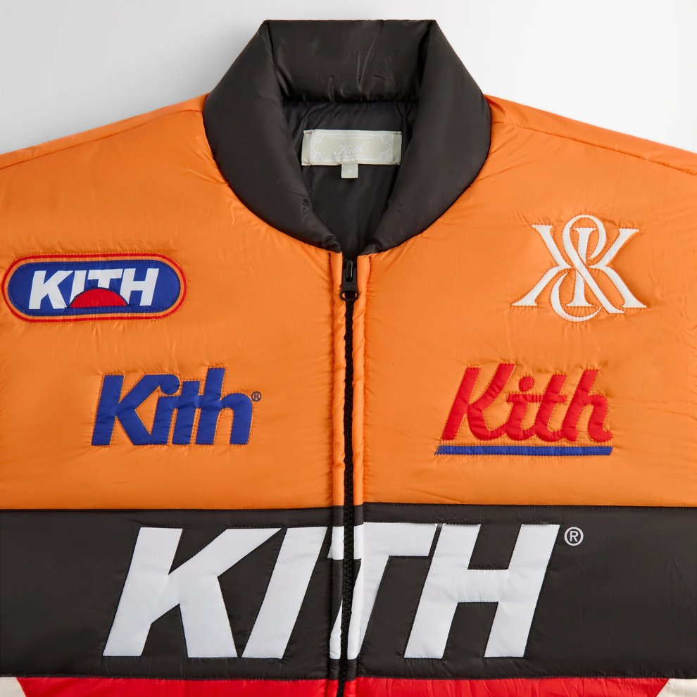 Kith Full Zip Brixton Puffed Shirt Jacket 'Sandrift'