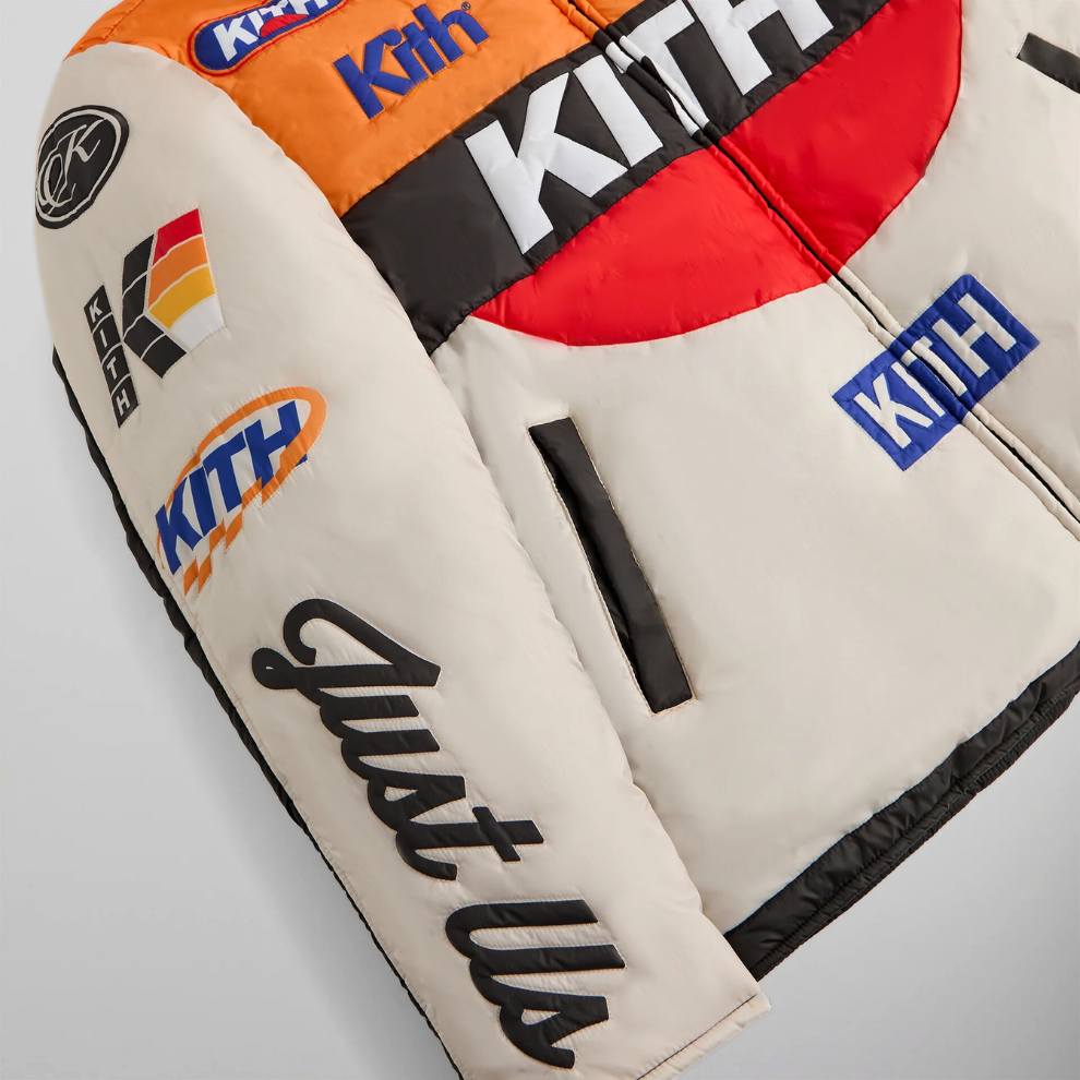 Kith Full Zip Brixton Puffed Shirt Jacket 'Sandrift'
