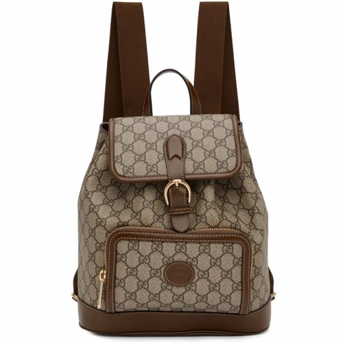 Beige & Brown GG Supreme Retro Backpack