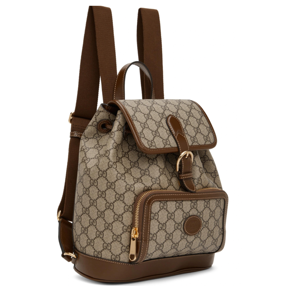 Beige & Brown GG Supreme Retro Backpack