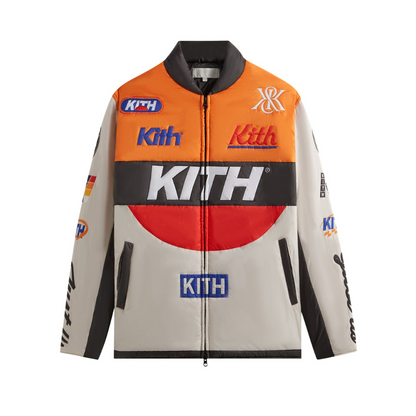 Kith Full Zip Brixton Puffed Shirt Jacket 'Sandrift'