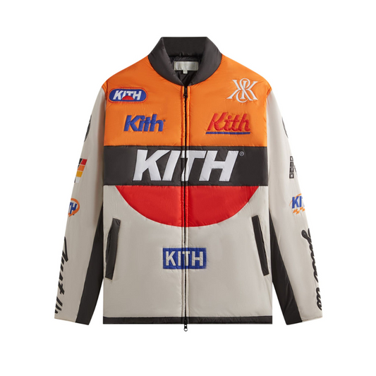 Kith Full Zip Brixton Puffed Shirt Jacket 'Sandrift'