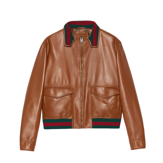 GUCCI LEATHER BOMBER JACKET