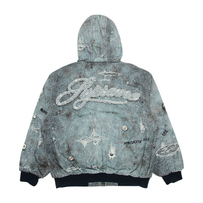 Supreme HJR Trompe L'oeil Hooded Work Jacket 'Blue'