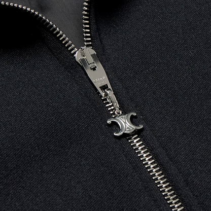 CELINE HOMME Logo-Embroidered Striped Tech-Jersey Track Jacket