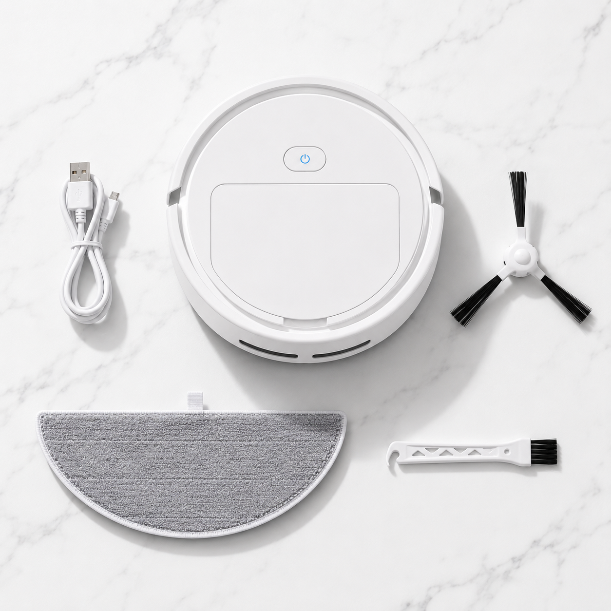 Sweeping Robot Autonomous Floor Cleaner | White / Charcoal