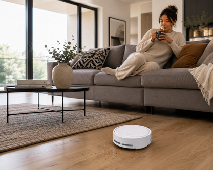 Sweeping Robot Autonomous Floor Cleaner | White / Charcoal