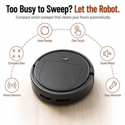 Sweeping Robot Autonomous Floor Cleaner | White / Charcoal