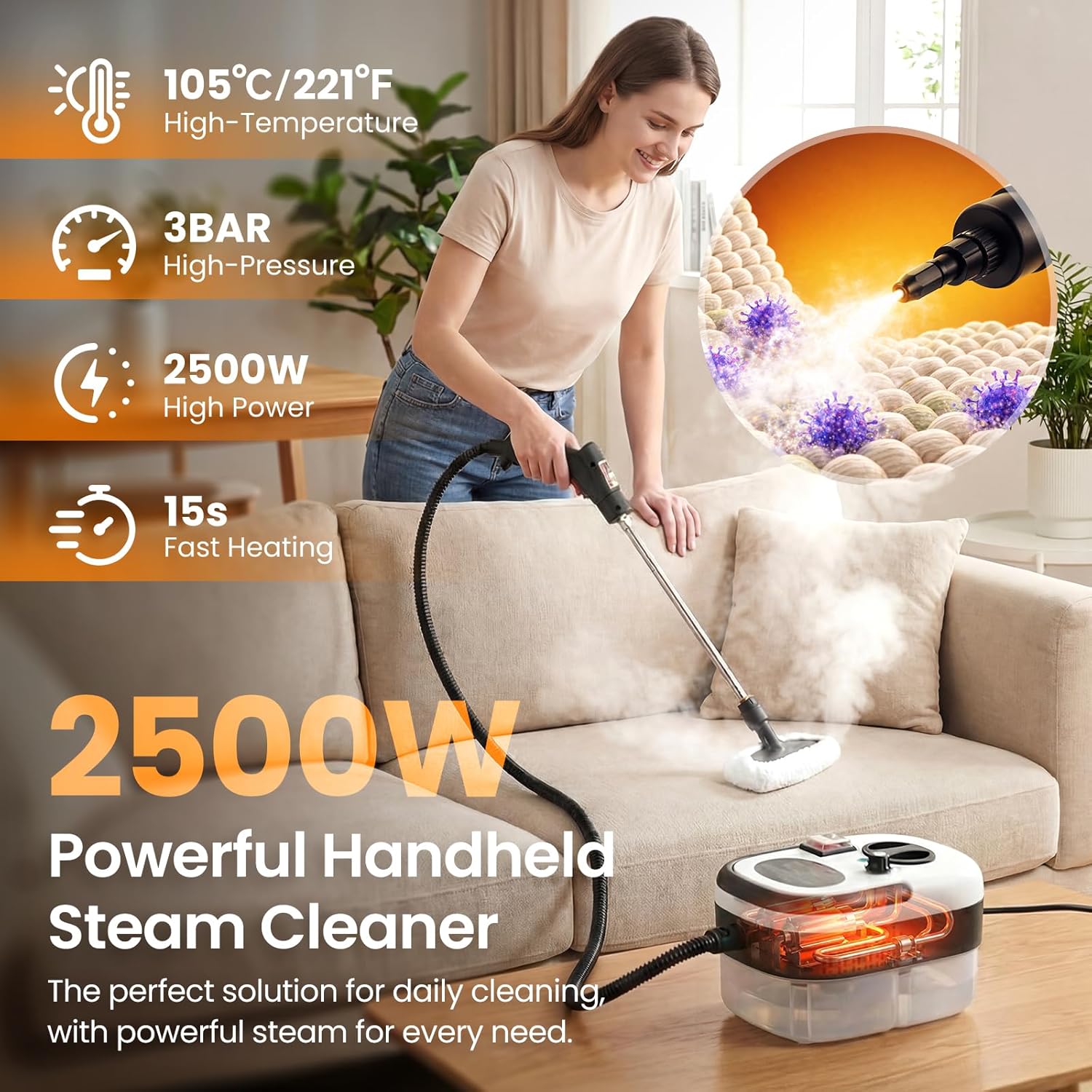 Handheld Steam Cleaner for Home