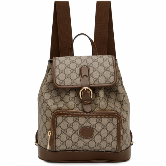 Beige & Brown GG Supreme Retro Backpack