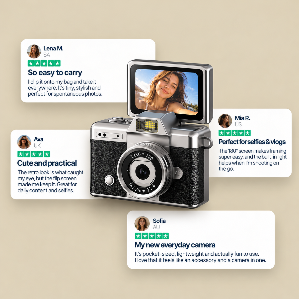 Haute Spot® Mini Flip Camera